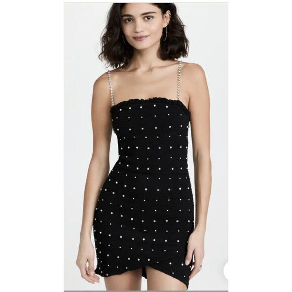 Retrofête Adara Dress Size Medium Black Mini embellished Sheath dress - Picture 1 of 14
